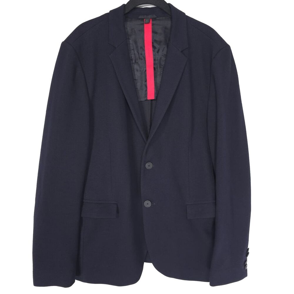 HUGO BOSS Men's Blazer Jacket 38R Navy Textured Slim Fit Sport Coat ARLIDO184J2